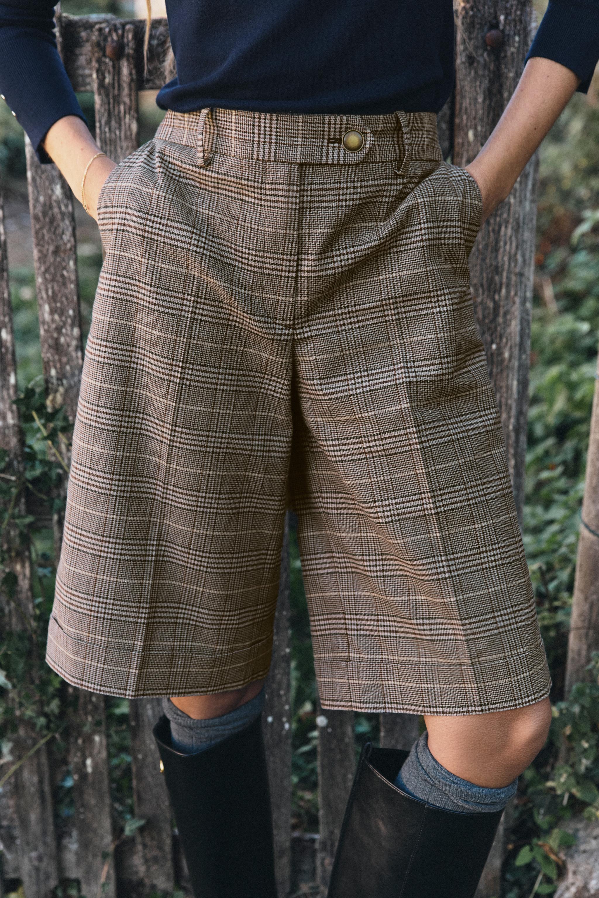 Plaid Bermuda Shorts by Zara