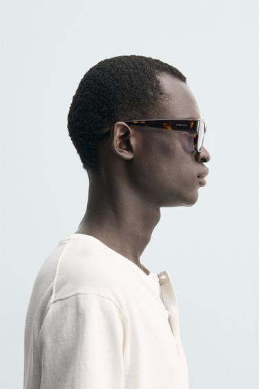 LUNETTES DE SOLEIL RECTANGULAIRES - Écaille de Zara - Image 1