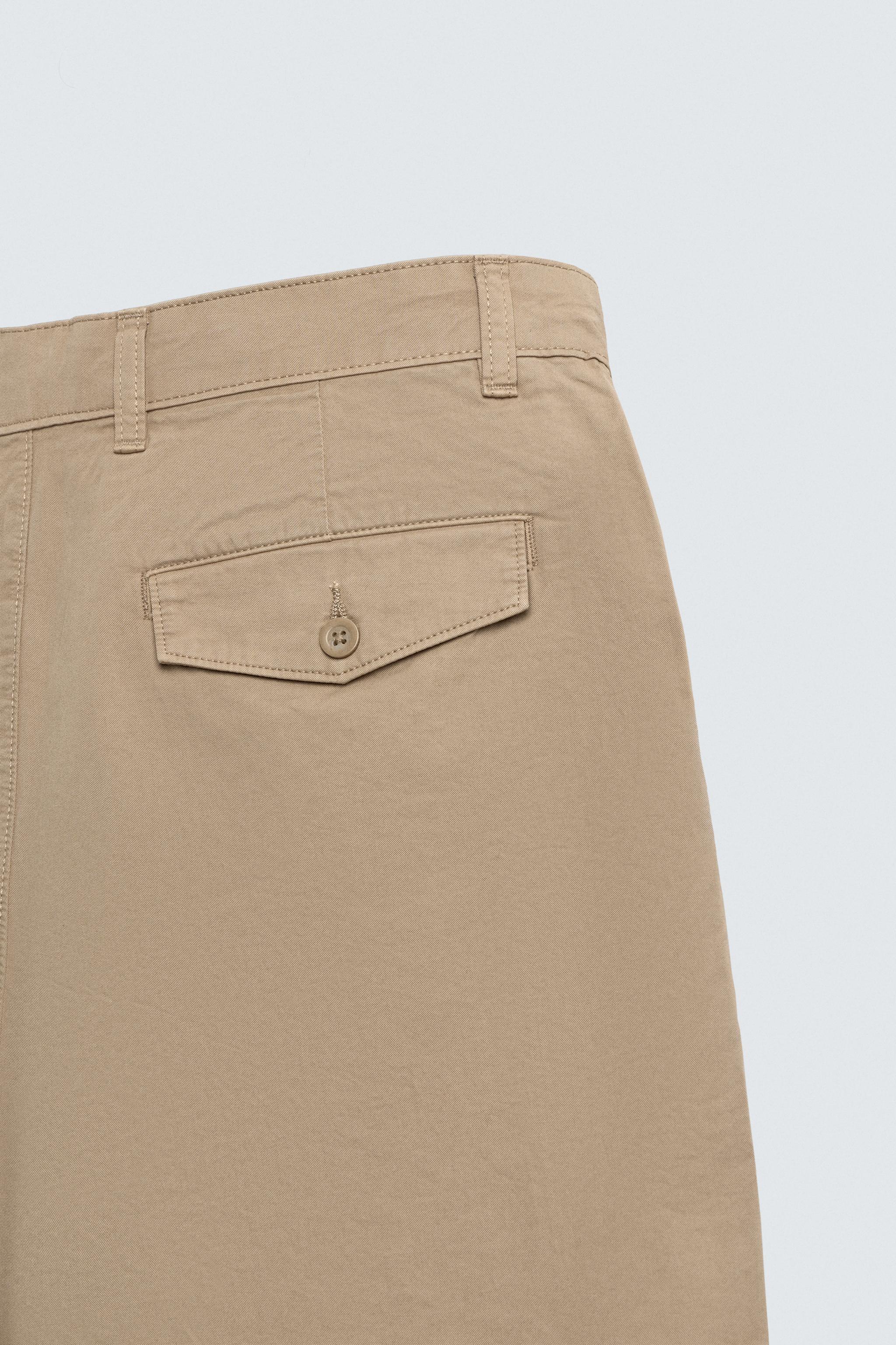PANTALON CHINO LARGE À PLIS