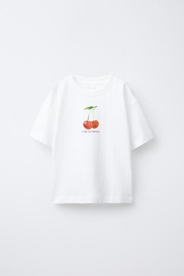 Zara FRUIT T-SHIRT - White