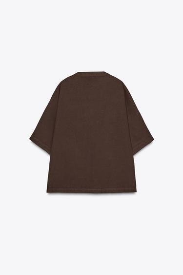 CHEMISE RELAXED ZW COLLECTION - Marron de Zara - Image 4