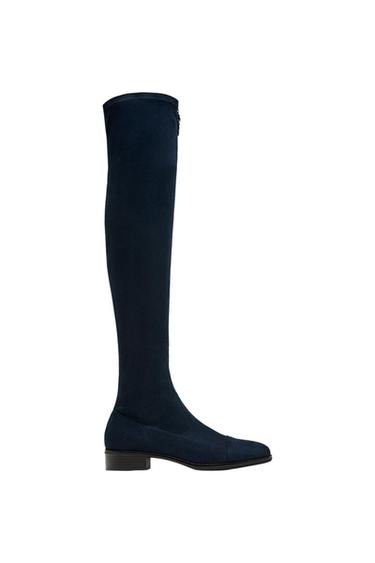 ZIPPED FLAT OVER-THE-KNEE BOOTS