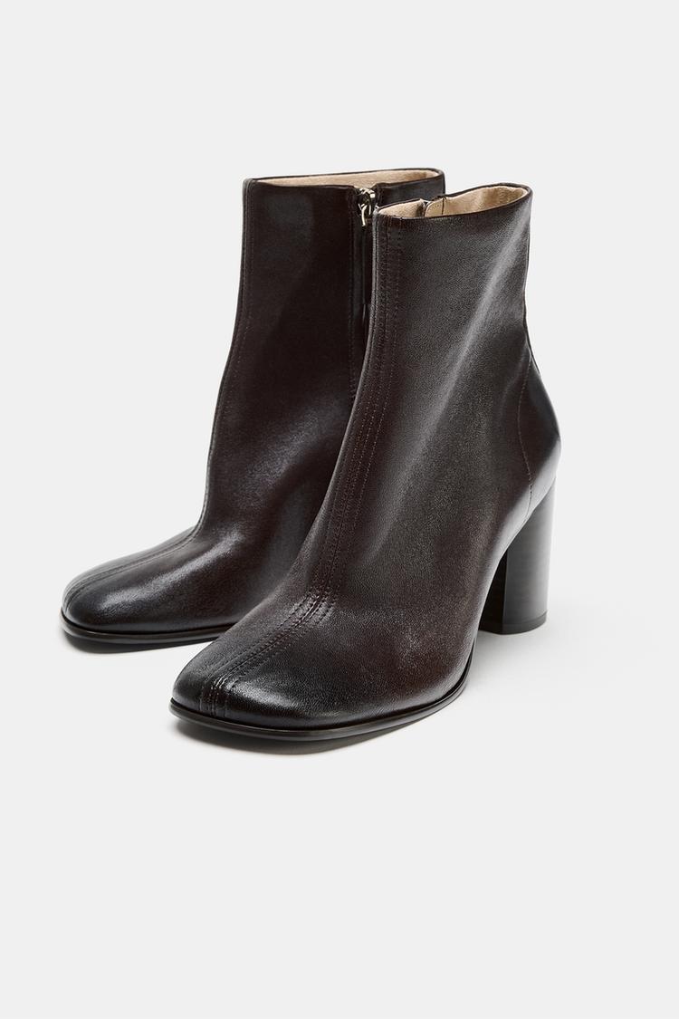 Botines de cuero con tacón 2