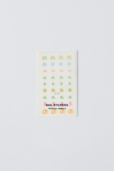 ZARA TROPICAL ANIMAL NAIL STICKERS - TINTED LEATHER by Zara
