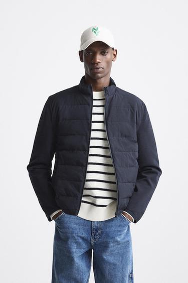 COMBINED PUFFER JACKET - Navy blue by Zara