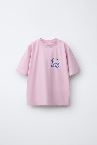 CAMISETA ESTAMPADO CARACOL - Rosa de Zara