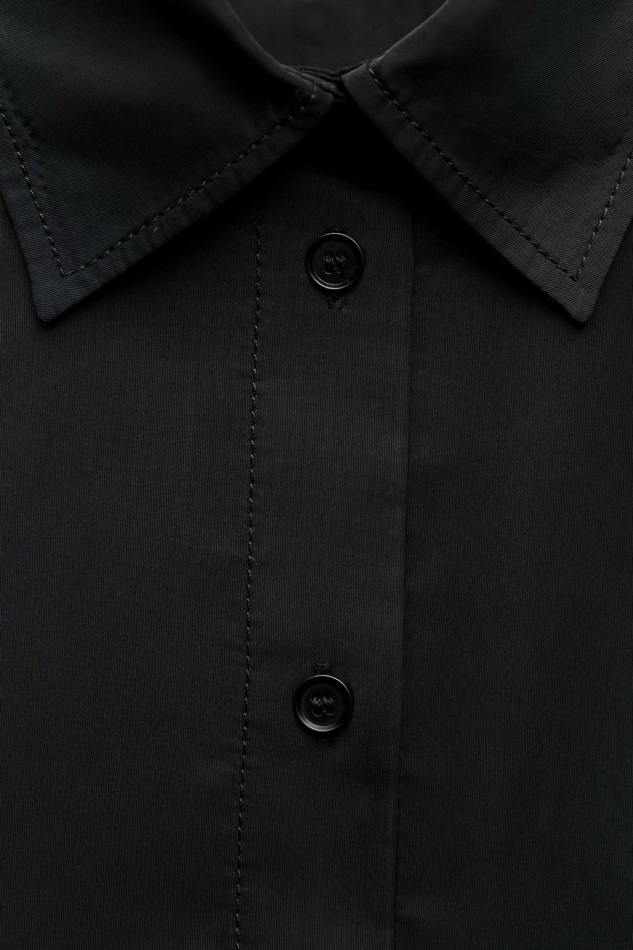 ZW COLLECTION クロップドシャツ - ブラック | ZARA Japan / 日本
