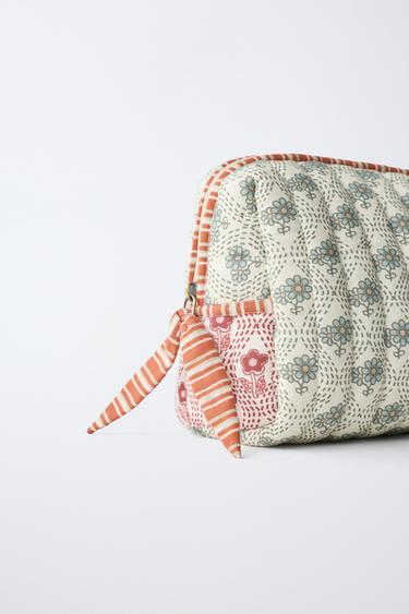 FLORAL TOILETRY BAG - Ecru White by Zara - Image 2