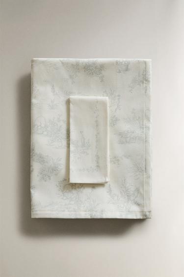 Zara PAMUČNI STOLNJAK SA TOILE DEZENOM – zelenkasta