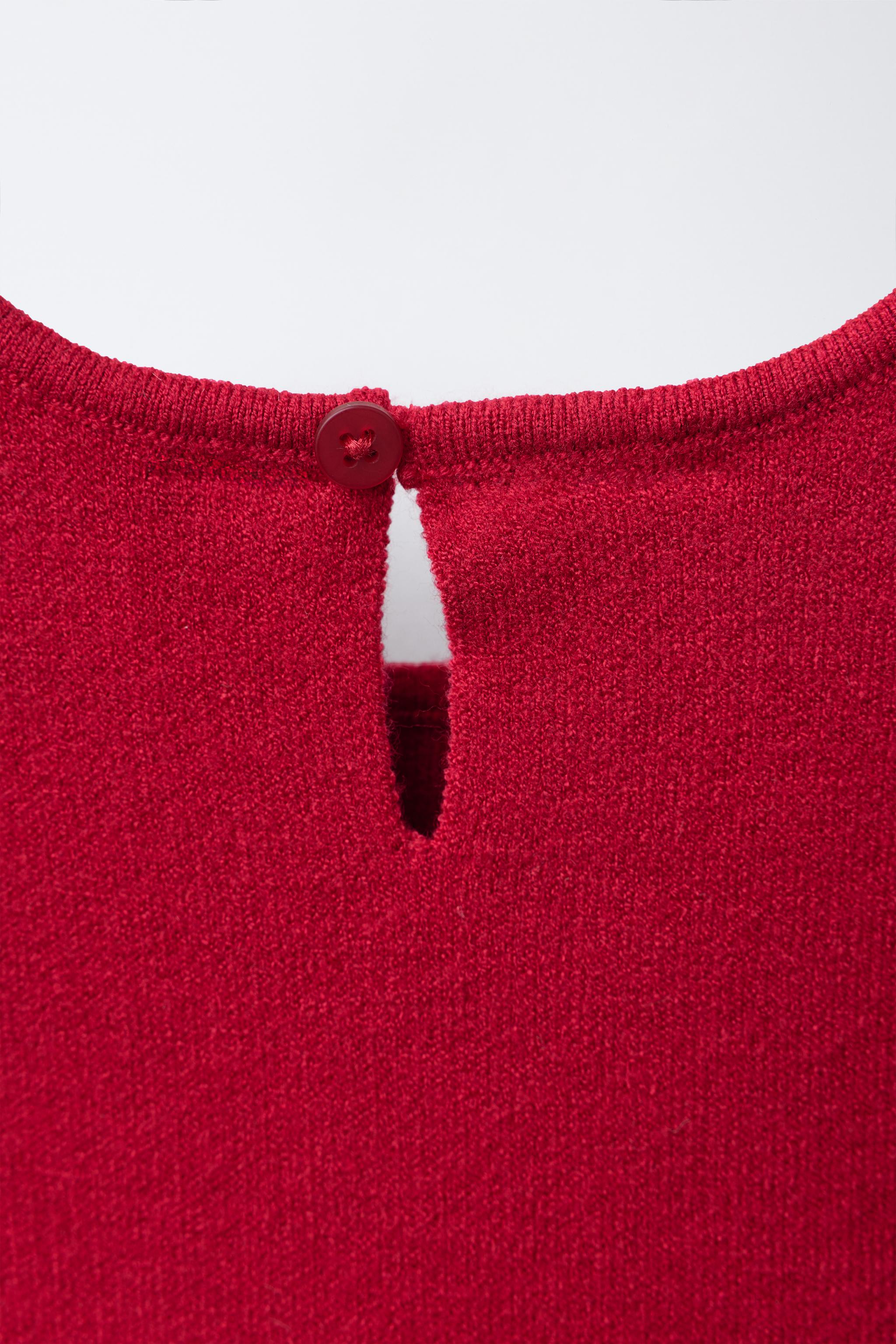 VELVET BOW KNIT DRESS