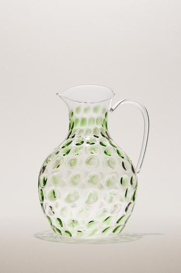 GLASKANDE MED DESIGN I RELIEF - grøn fra Zara