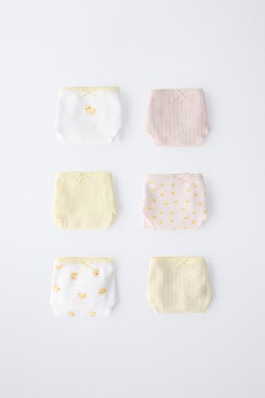 6-14 AÑOS/ PACK SEIS BRAGUITAS PATITOS - Blanco de Zara