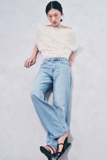 FRINGED KNIT TOP - Ecru by Zara