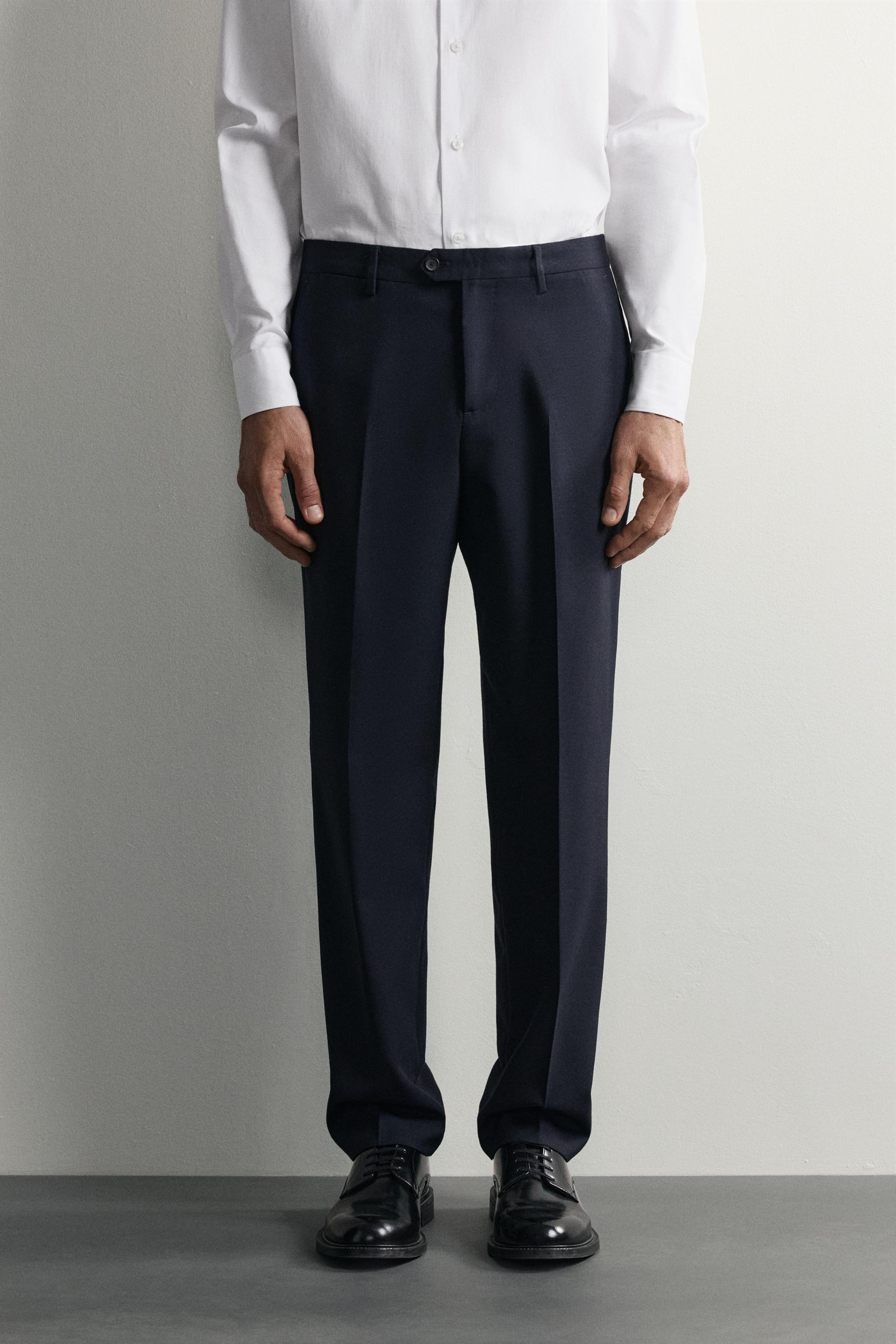 100%ウールスーツパンツ - ネイビーブルー | ZARA Japan / 日本