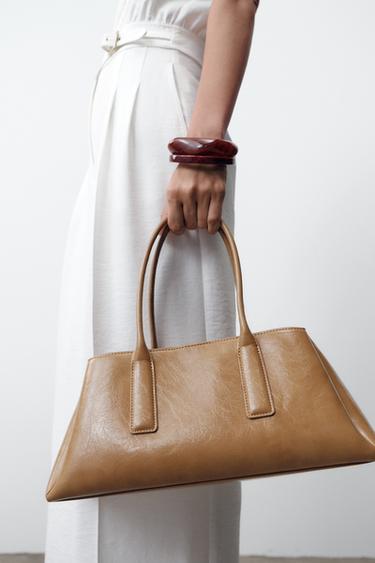 СУМКА CITY З КРАКЕЛЮРОВИМ ЕФЕКТОМ - Беж Zara