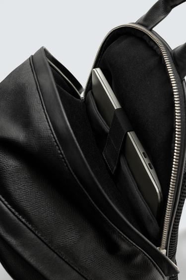 TEXTURED BACKPACK - Black by Zara - Image 3
