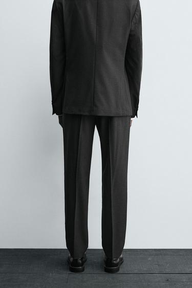 SLIM FIT SUIT TROUSERS - Anthracite Grey by Zara - Image 2