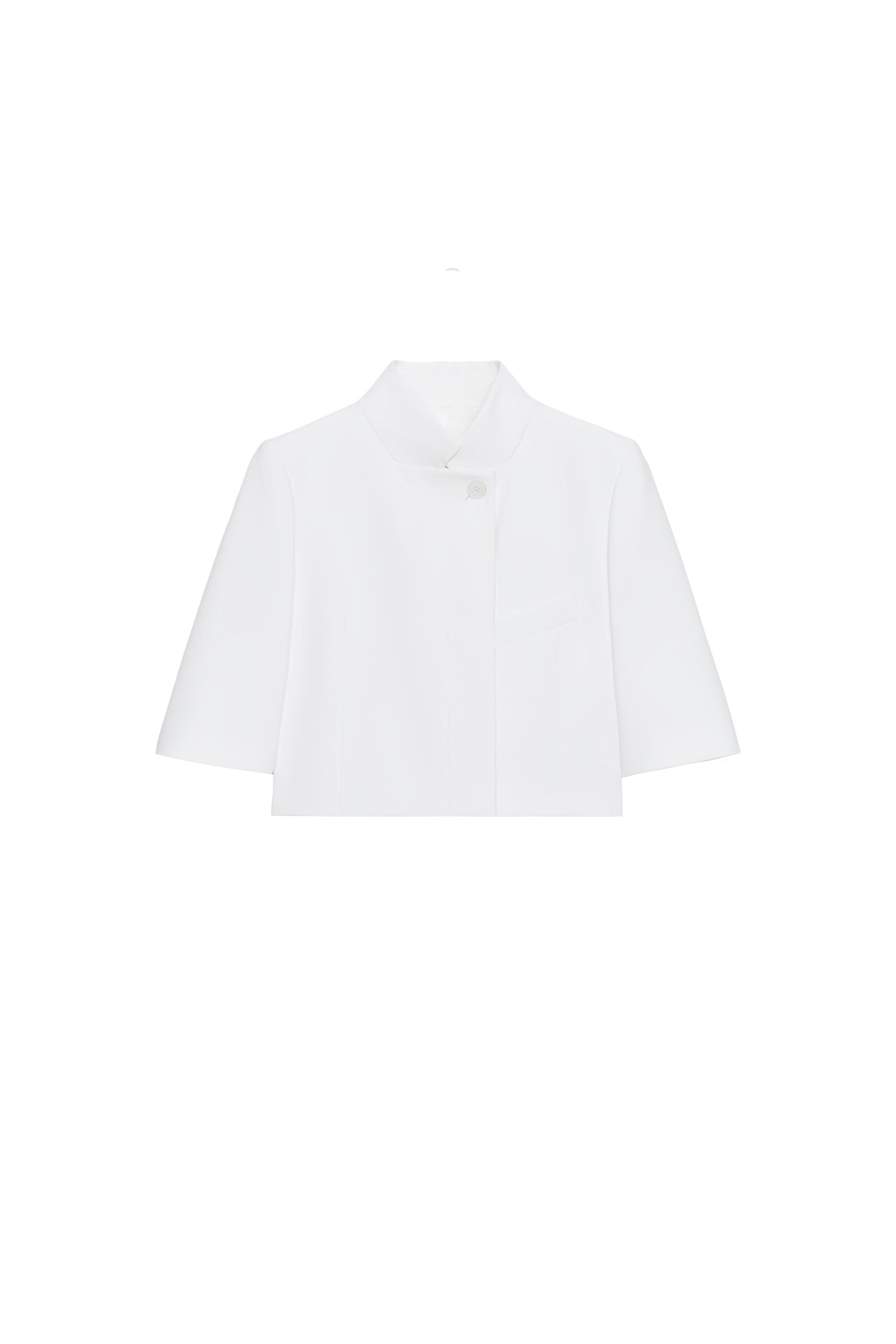 クロップドショートスリーブブレザー ZW COLLECTION - エクリュ | ZARA