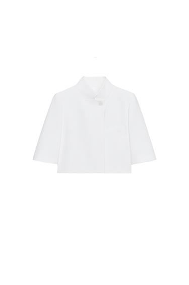 CROPPED SHORT SLEEVE BLAZER ZW COLLECTION - Ecru by Zara