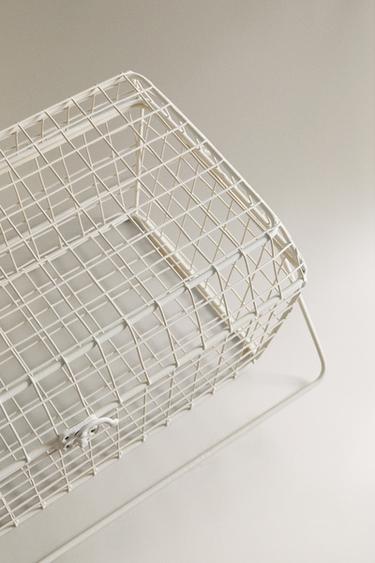 METAL STORAGE HAMPER WITH HANDLES - white by Zara - Image 2