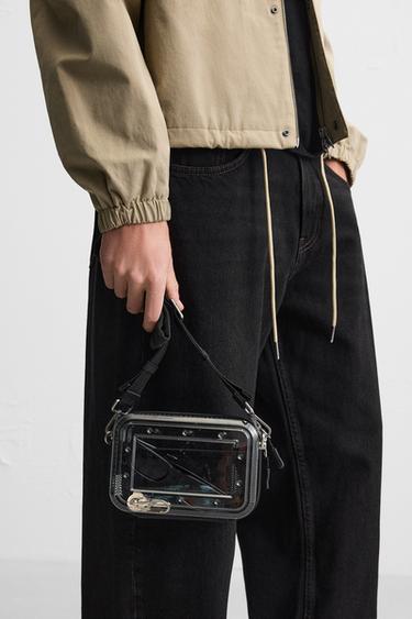 Zara TRANSPARENT RIGID CROSSBODY BAG - Transparent - Image 0