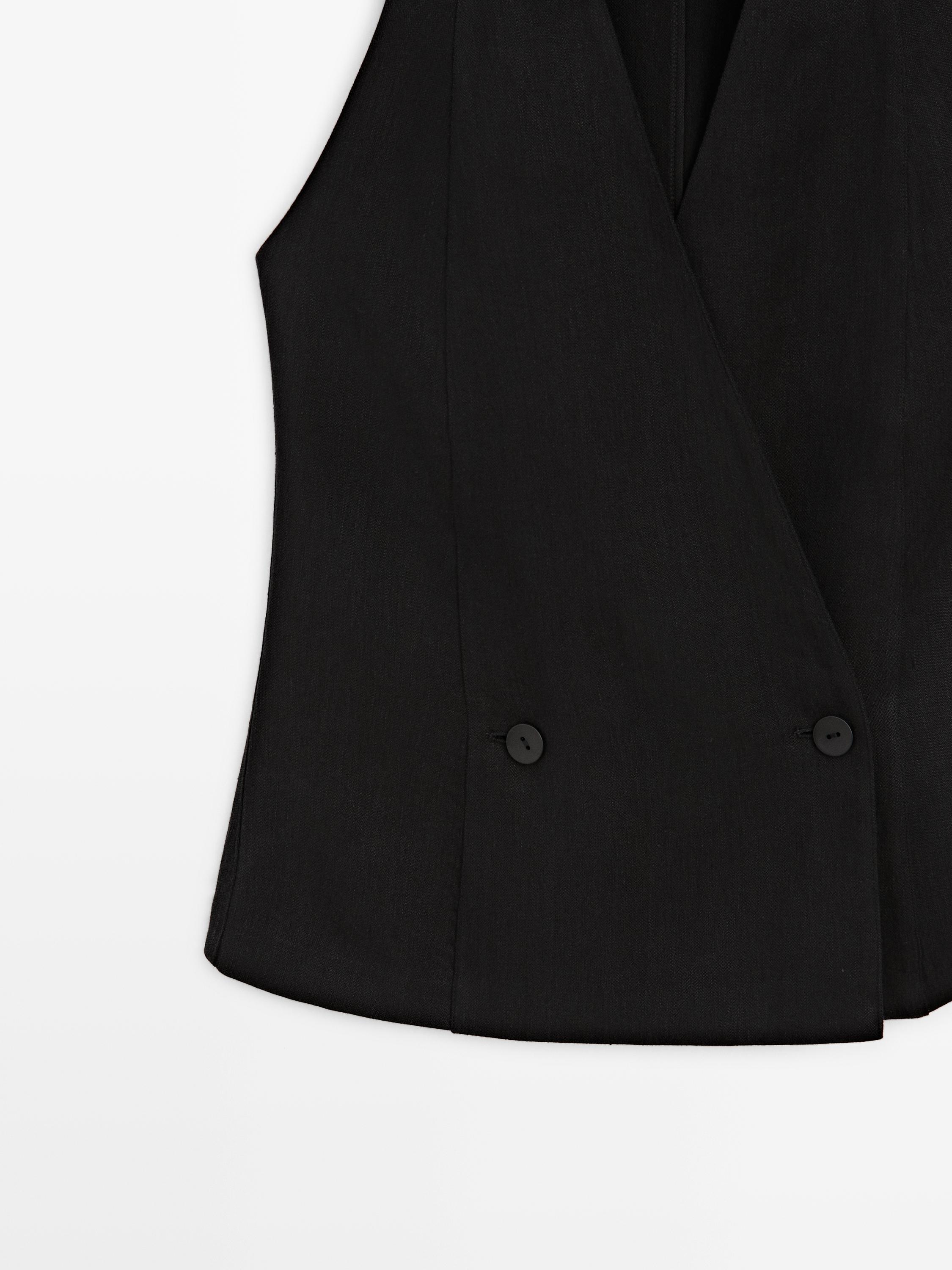 Gilet croisé avec boutons