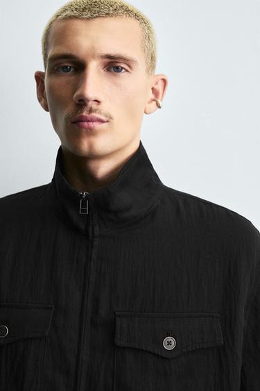 FLIESSENDE JACKE IM RELAXED-FIT - Schwarz von Zara