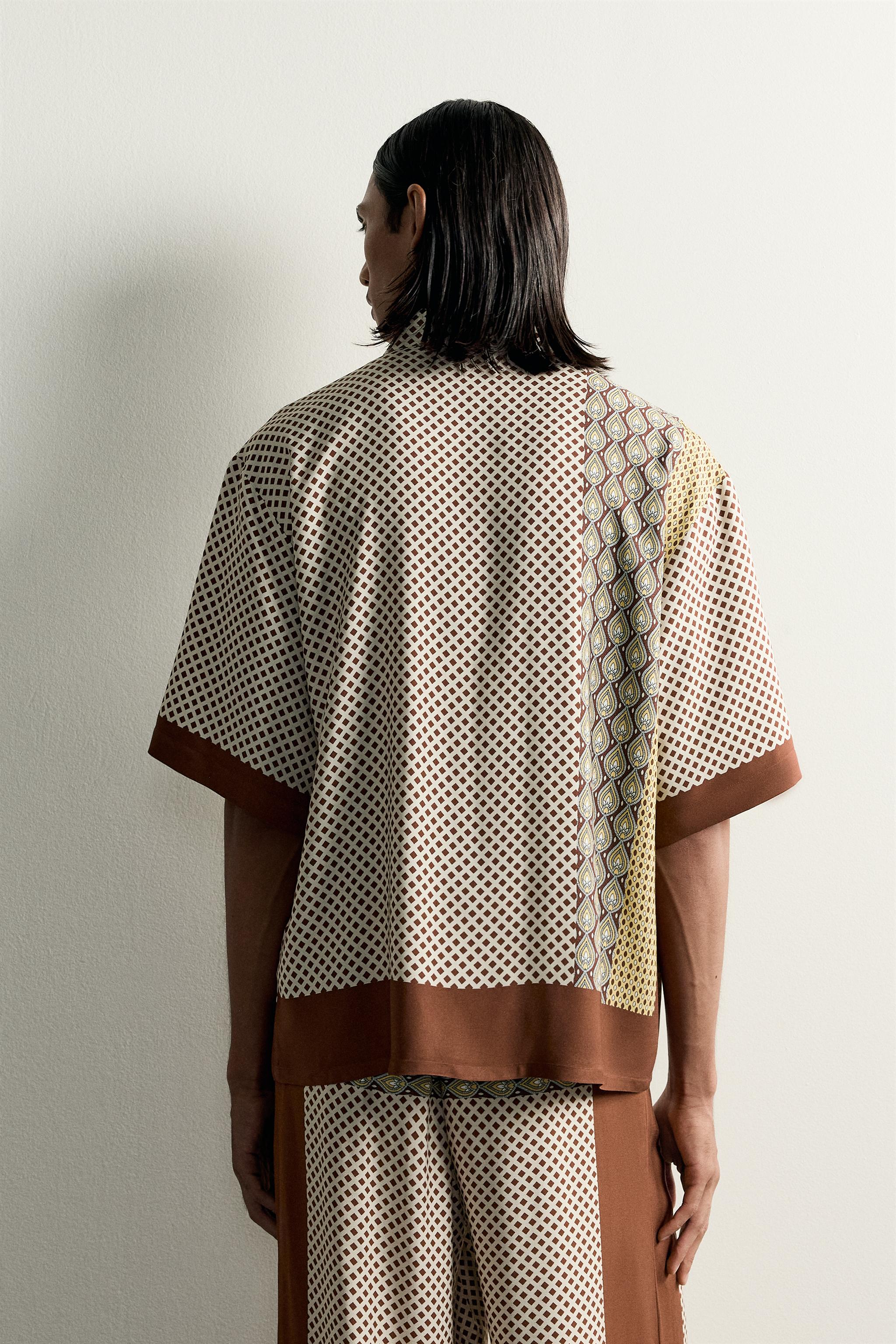 LIMITED EDITION MIXED PRINT FLOWY SHIRT