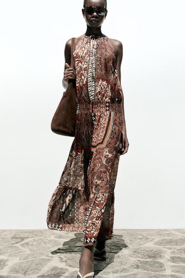 METALLIC THREAD PRINTED DRESS - Multicoloured by Zara - Image 5