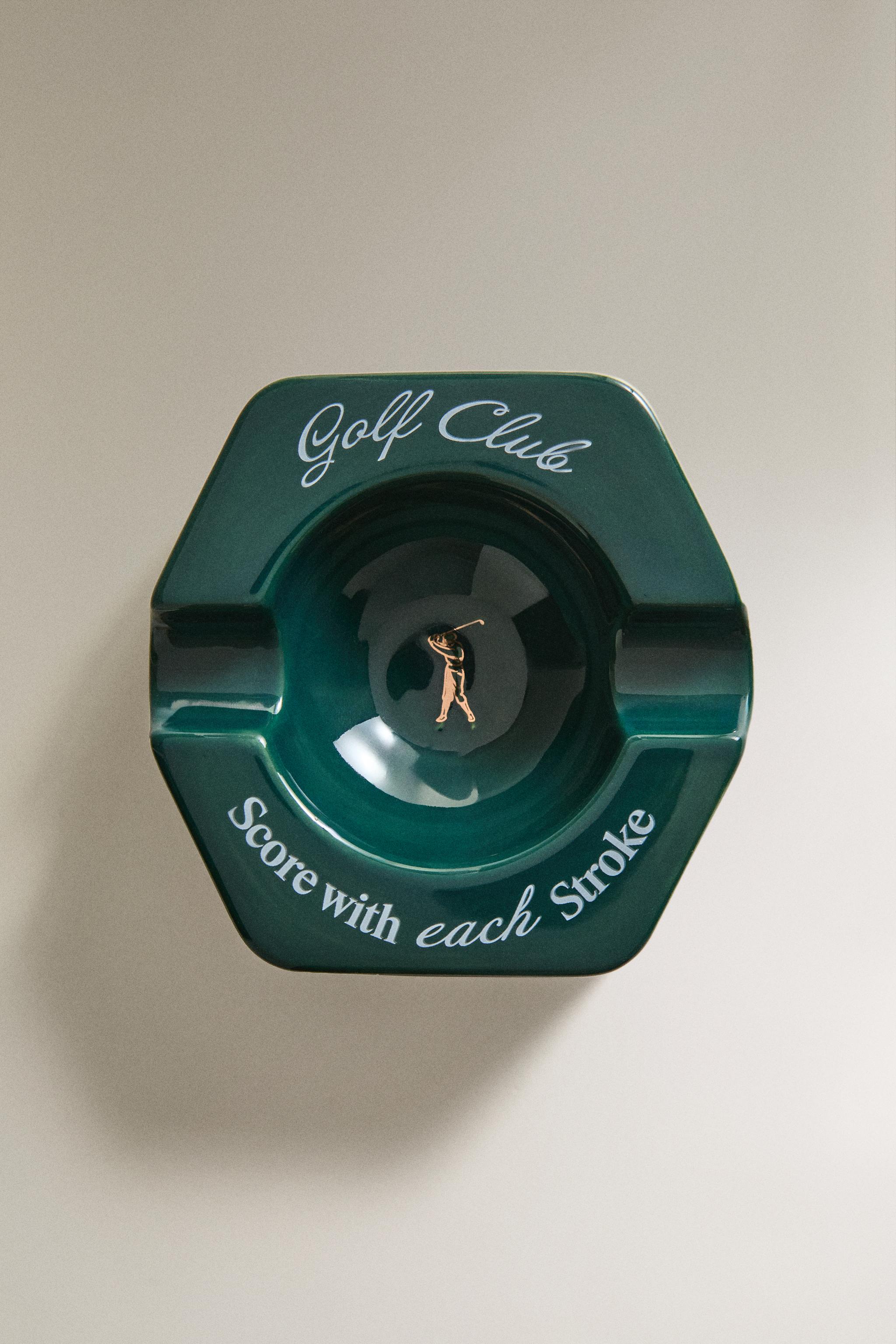 CERAMIC GOLF ASHTRAY