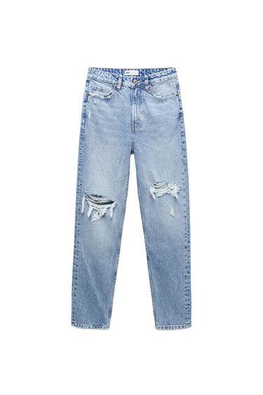 RIPPED MOM JEANS