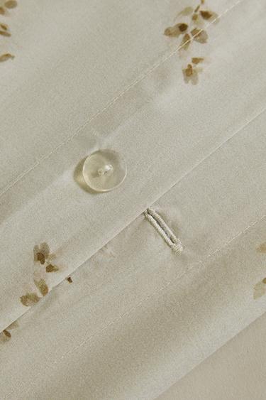 LEAF PRINT DUVET COVER - Sea green by Zara