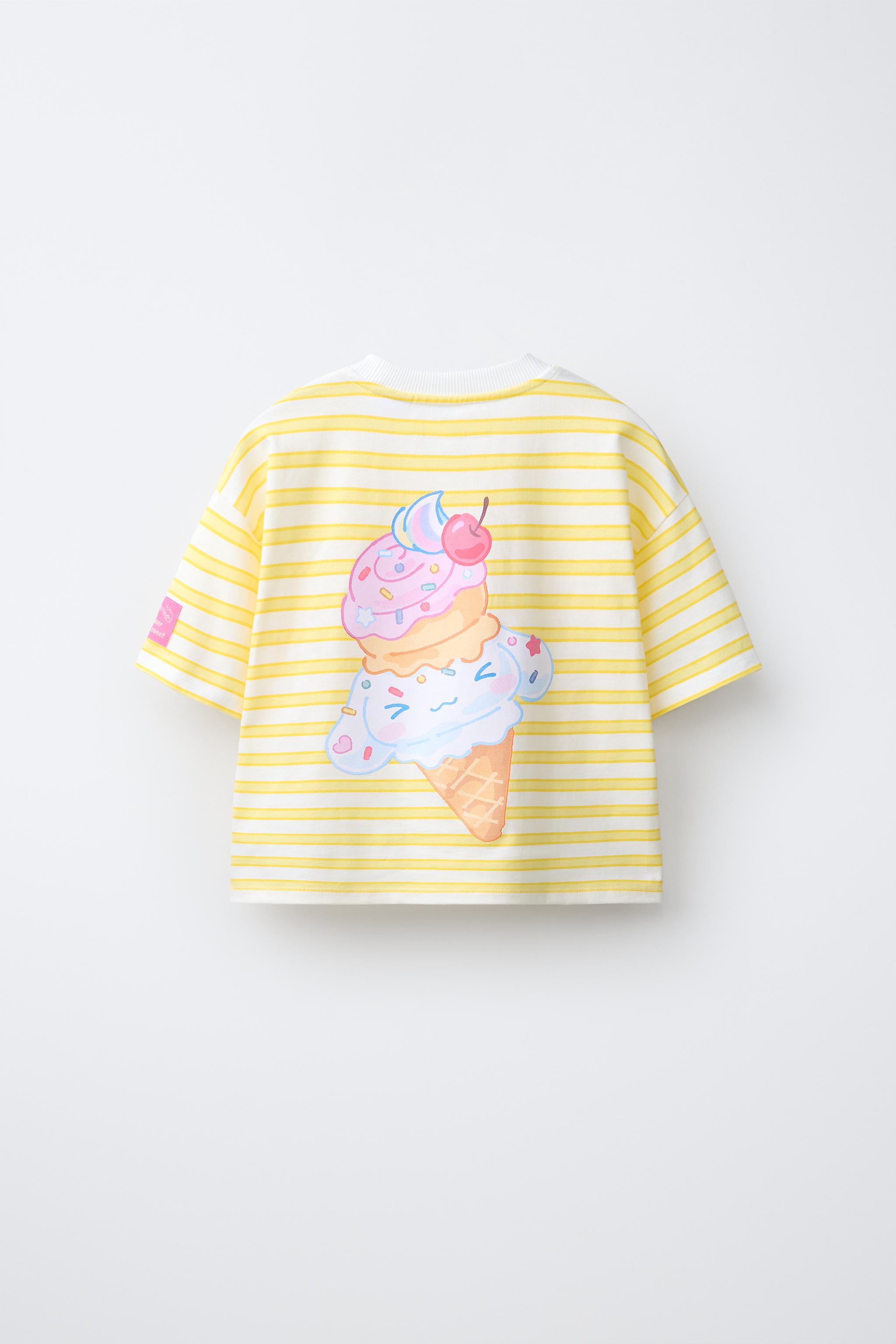 Детские футболки Zara CINNAMOROLL © SANRIO STRIPED T-SHIRT — фото 3