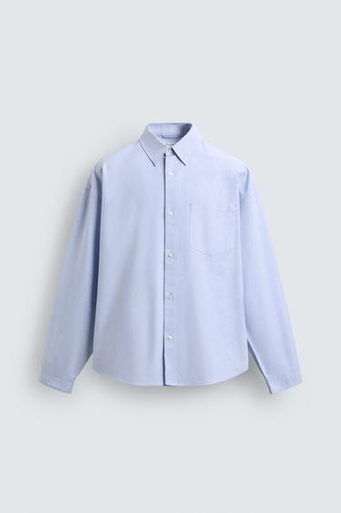 OVERSIZED FIT OXFORD SHIRT - Light blue by Zara