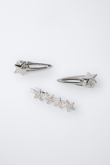 LOT DE TROIS PINCES ÉTOILES BRILLANTES - Argent de Zara - Image 1