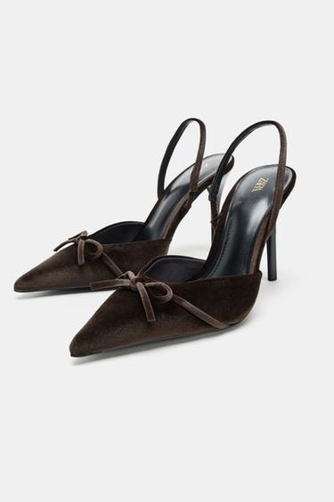 SLINGBACK HIGH HEELS - Brown by Zara