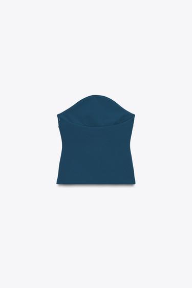 TOP BUSTIER - Bleu pétrole de Zara - Image 5