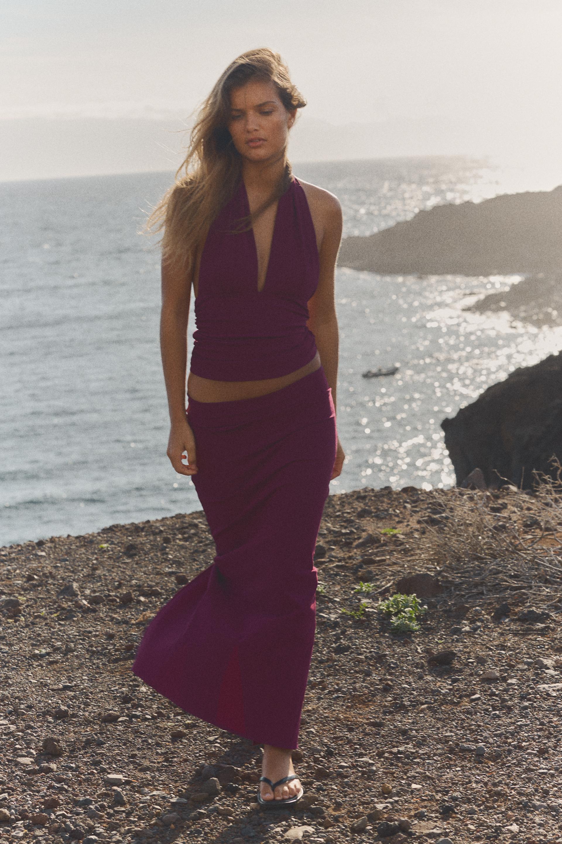 STRETCH MIDI SKIRT