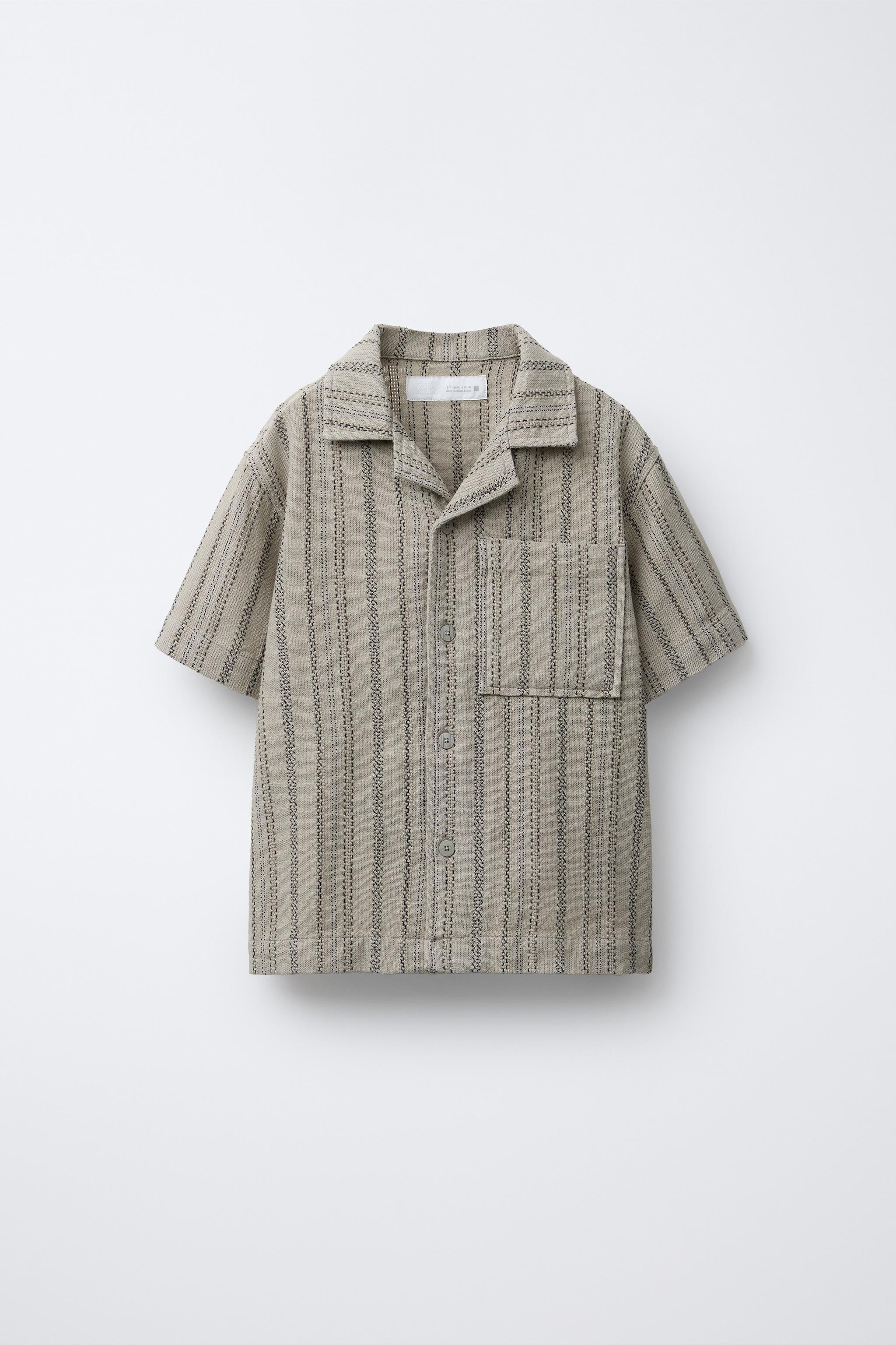 TEXTURED STRIPED SHIRT