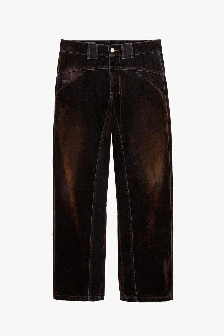 ステファノ・ピラーティ x ザラ ウォッシュ加工ベルベット CONTRAST  