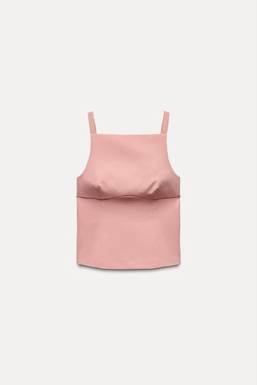 TOP WITH BACK BOW - Coral pink by Zara - Image 0