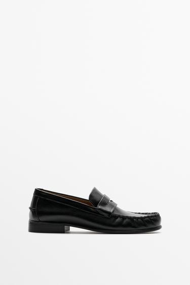 Leather penny loafer — Black 1