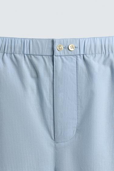 PANTALON DE PYJAMA JACQUARD - Bleu ciel de Zara - Image 7