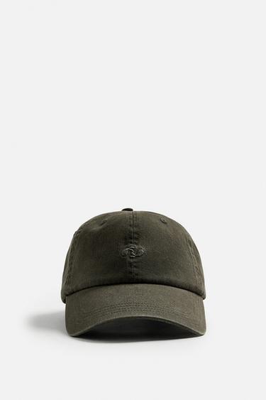 WASHED EMBROIDERED CAP - Black / Brown by Zara - Image 5