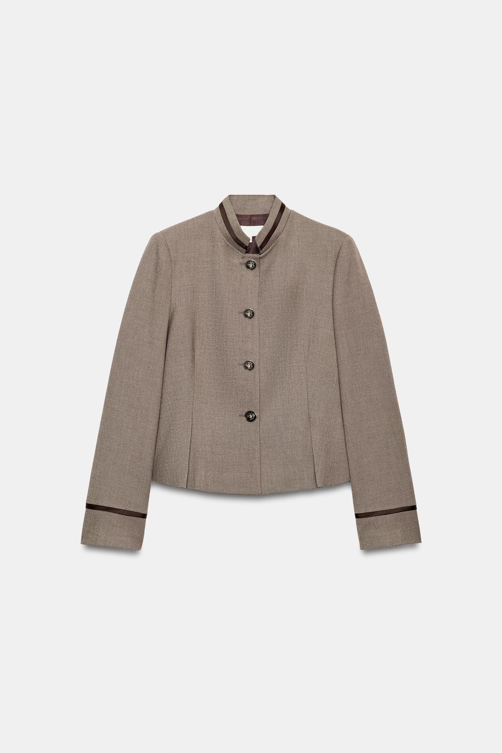 BLAZER PEPLUM À LISERÉS