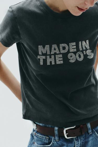 STRASLI SOLUK EFEKTLİ T-SHIRT