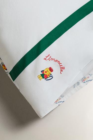 LIMONCELLA X THE ANIMALS OBSERVATORY KIDS’ PILLOWCASE - Multicoloured by Zara - Image 4