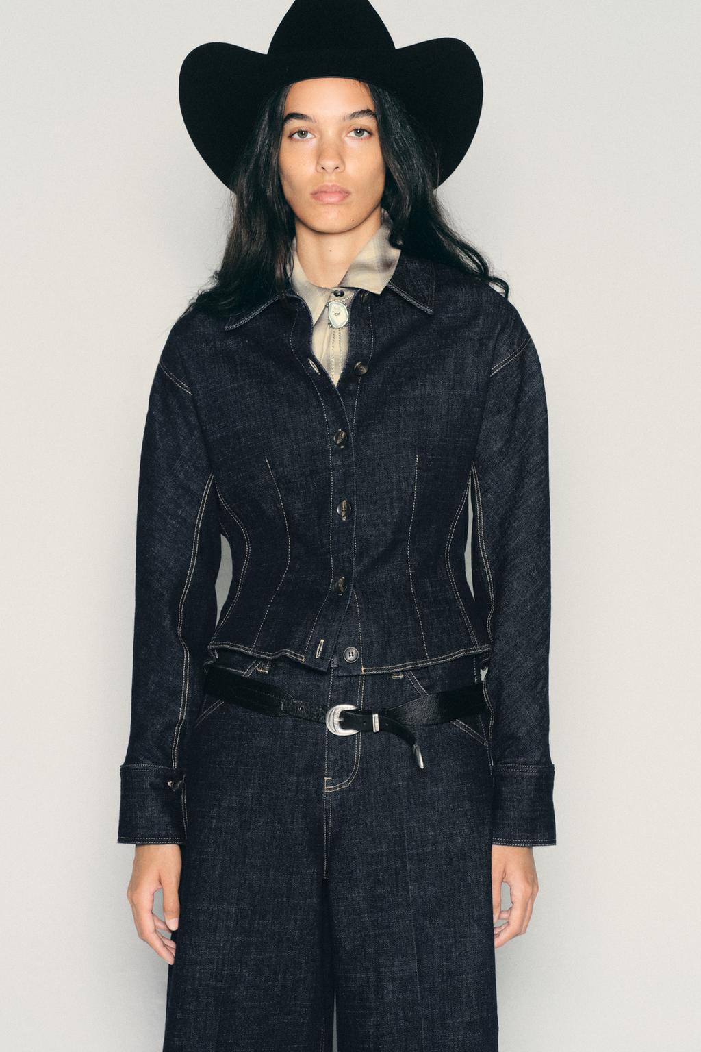 Z1975 DENIM PEPLUM SHIRT