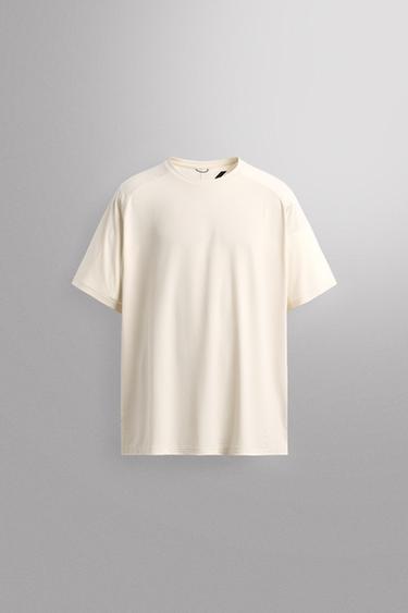 TECHNICAL TEXTURED T-SHIRT - Ecru / Marl by Zara
