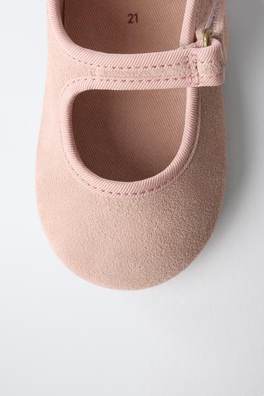 BAREFOOT LEATHER BALLET FLATS - Pink by Zara - Image 4